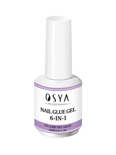 OSYA 6 in 1 Nail Glue Gel for Acrylic Nails Long Lasting, Curing Needed UV Extension Glue for False Nail Tips and Press on Nails, Nail Repair Treatment NAIL STRENGTHENER