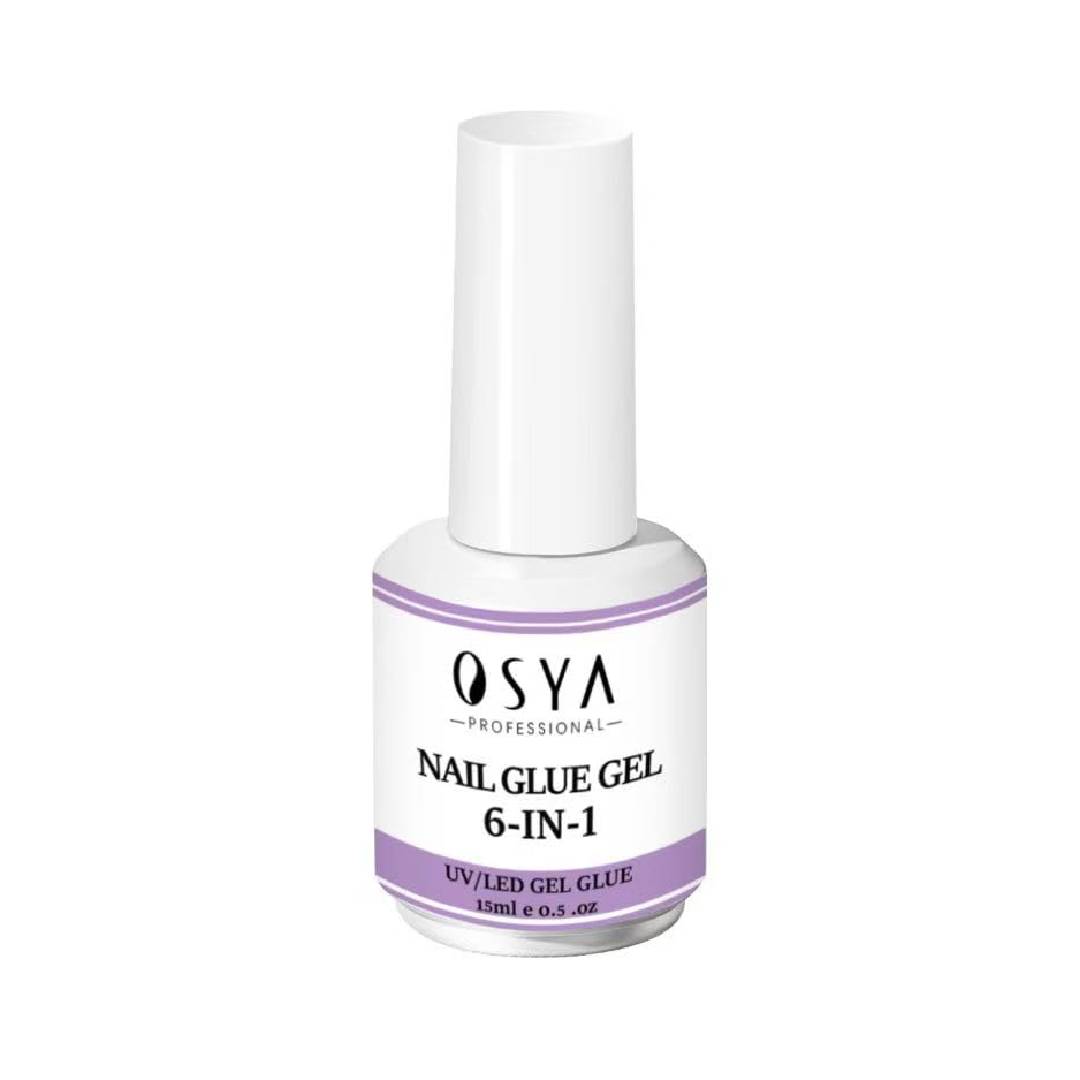OSYA 6 in 1 Nail Glue Gel for Acrylic Nails Long Lasting, Curing Needed UV Extension Glue for False Nail Tips and Press on Nails, Nail Repair Treatment NAIL STRENGTHENER