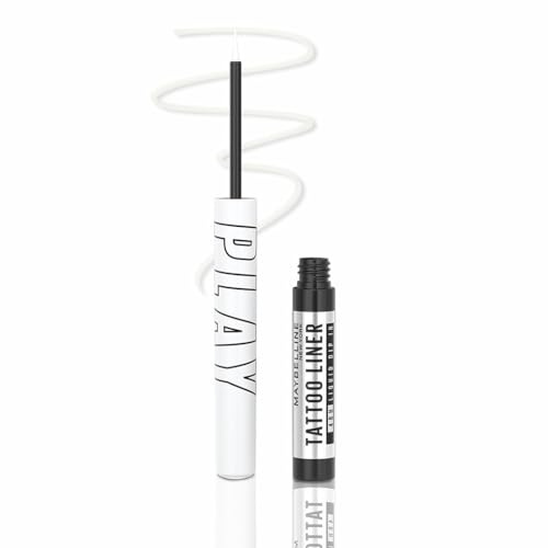 Maybelline New York Tattoo Play White Liquid Eyeliner - Defend, Upto 48 Hours Bold Color, Water-proof Eyeliner & Smudge-proof.